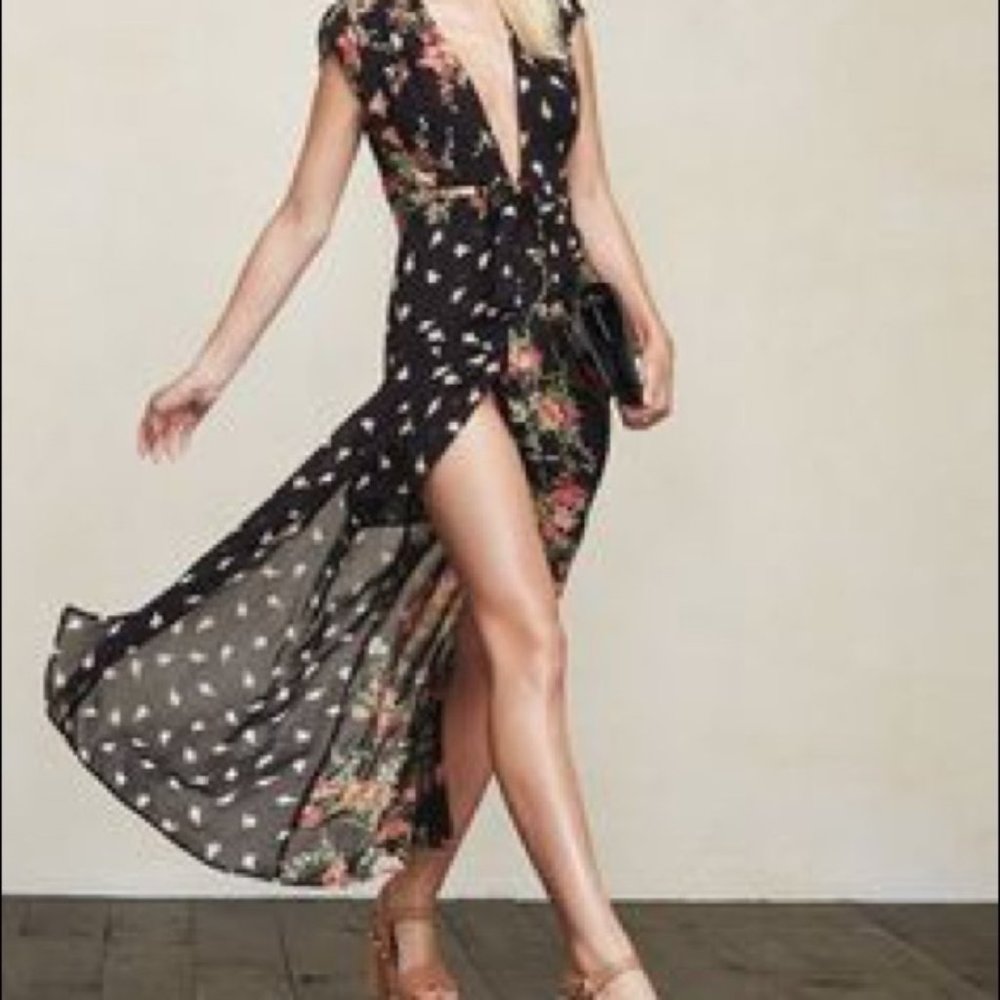 Floral Reformation wrap dress